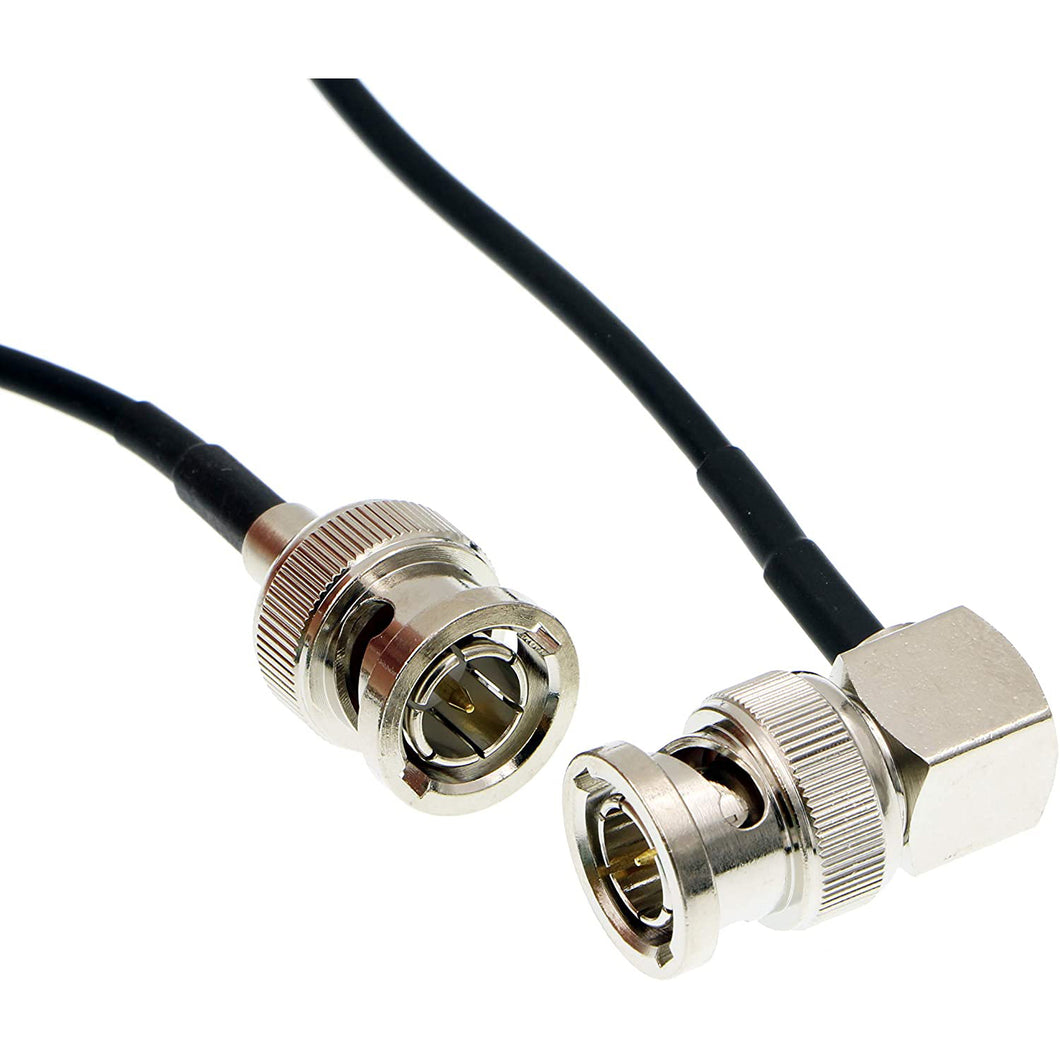 MegaFlex HD SDI Cable RG179 BNC Male to Right Angle BNC Cable 75ohm for Blackmagic HyperDeck Shuttle and BMCC BMPC Hyperdeck Cameras 50cm