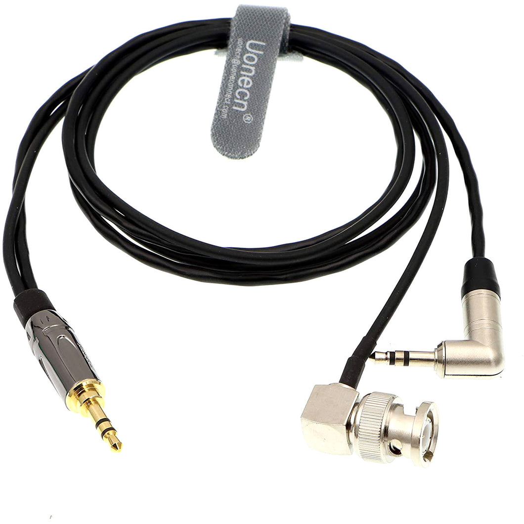 Cable Aux 3.5mm TRS Male to Male BNC Stereo Audio Breakout Cord for Zaxcom IFB Erx Time Code for Red Camera