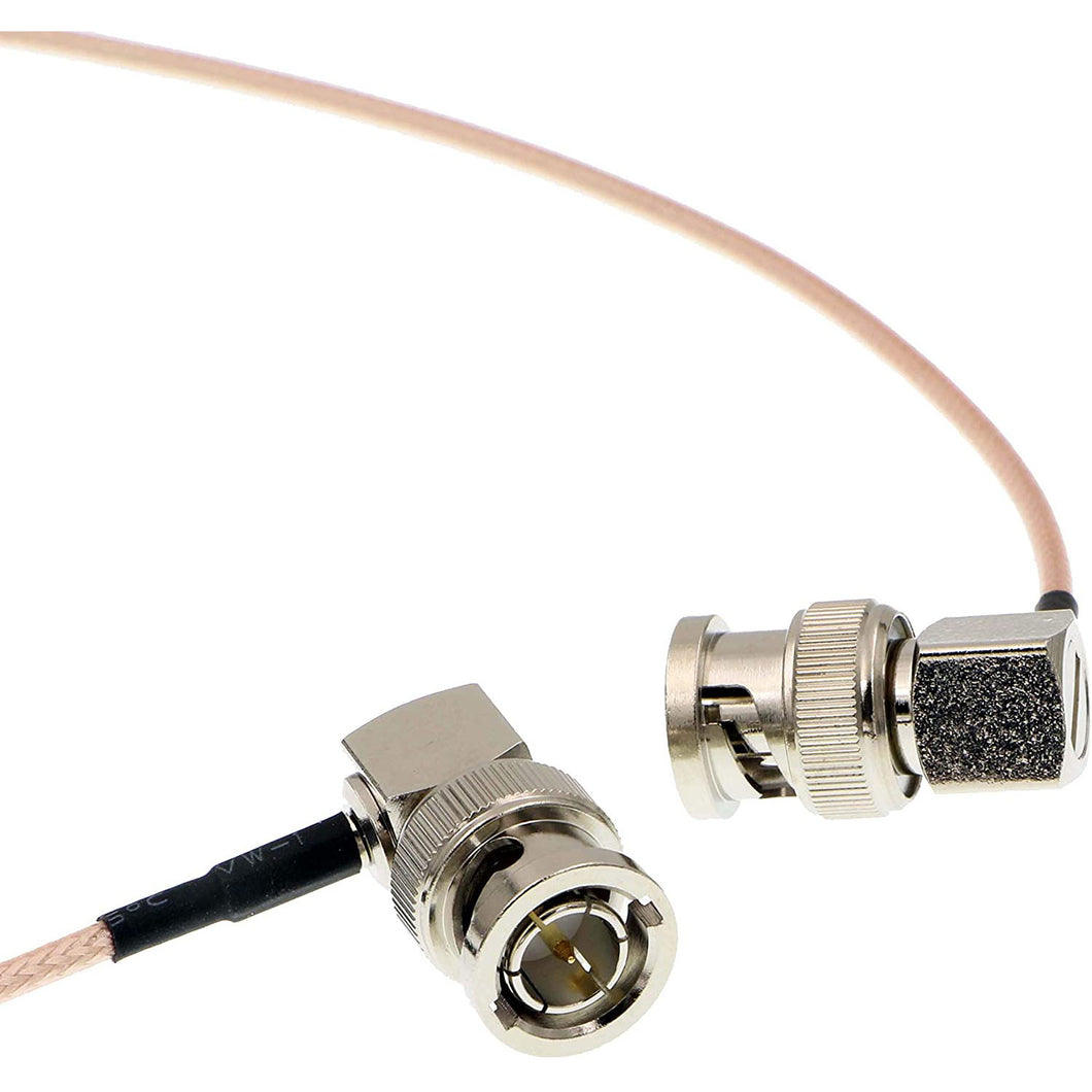 RG179 HD-SDI Cable Right Angle BNC Male to Male 75ohm MegaFlex for Blackmagic HyperDeck Shuttle and BMCC BMPC Hyperdeck Cameras 24''