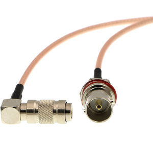 HD SDI DIN 1.0/2.3 Right Angle to BNC Female RG179 Cable for Blackmagic HyperDeck Shuttle 75ohm 12''