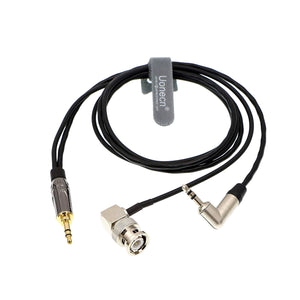 Cable Aux 3.5mm TRS Male to Male BNC Stereo Audio Breakout Cord for Zaxcom IFB Erx Time Code for Red Camera