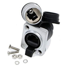 Load image into Gallery viewer, Waterproof Shielded Connectors RJ45 Female Sockets Male Plug Durable IP65 Connector Industrial Dual Panel Mount
