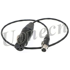 Mini XLR 3 Pin Female to 3 Pin Female Plug XL2 TA3-F Audio Cable Adapter Camera Video Assist for SD 442 Devices 688/788 20''