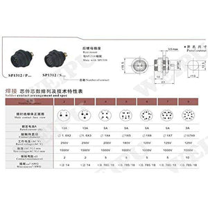 SP13 IP68 Waterproof 3 Pin Power Plug Connector 5 Set Circular Kit Male Plug Female Socket 3 Pin LED High Power Connectors