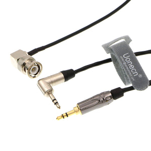 Cable Aux 3.5mm TRS Male to Male BNC Stereo Audio Breakout Cord for Zaxcom IFB Erx Time Code for Red Camera