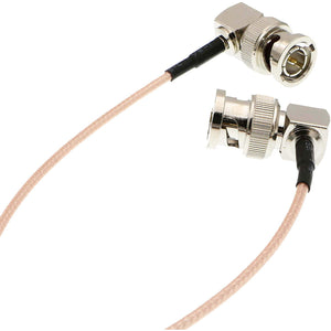 RG179 HD-SDI Cable Right Angle BNC Male to Male 75ohm MegaFlex for Blackmagic HyperDeck Shuttle and BMCC BMPC Hyperdeck Cameras 24''