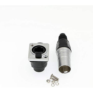 Waterproof Shielded Connectors RJ45 Female Sockets Male Plug Durable IP65 Connector Industrial Dual Panel Mount