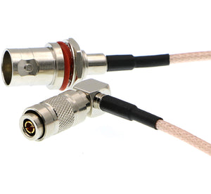 HD SDI DIN 1.0/2.3 Right Angle to BNC Female RG179 Cable for Blackmagic HyperDeck Shuttle 75ohm 12''